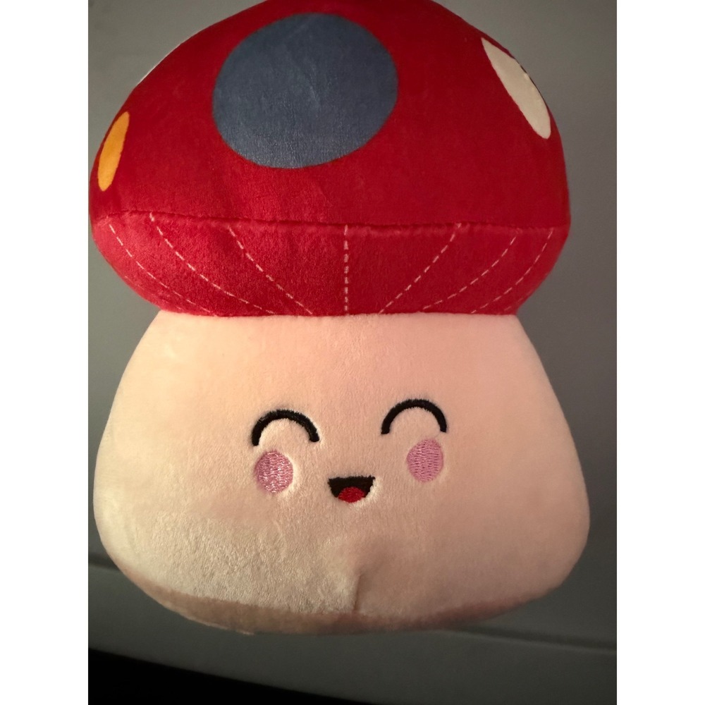 Red Mushroom Plush Stuffed‎ Animal Polka Dot Toadstool Soft Toy Cottagecore Kids
